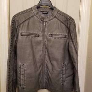 Black Rivet Leather Coat